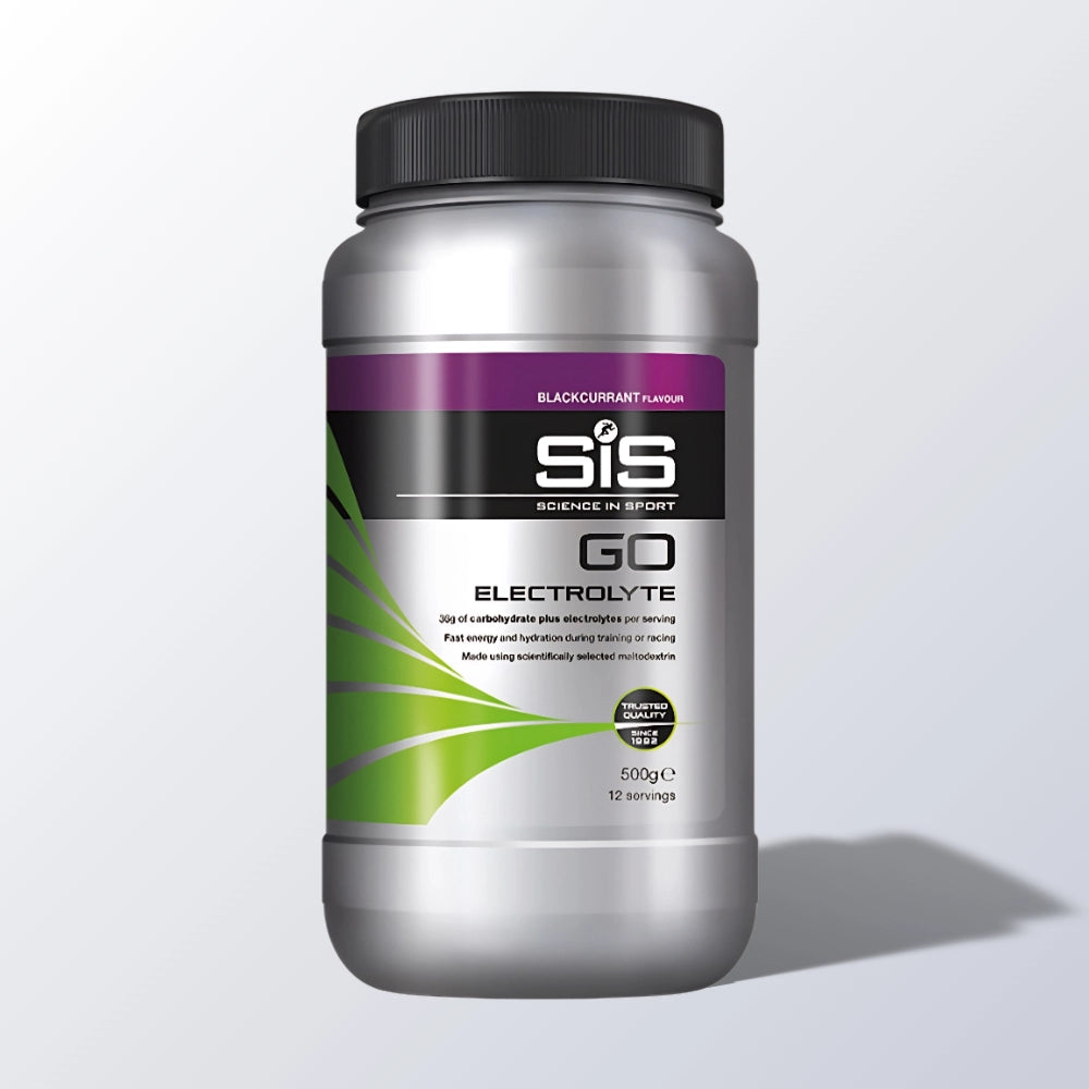 SiS GO Electrolyte Blackcurrant 12 portioner produktbillede – energi og elektrolytter